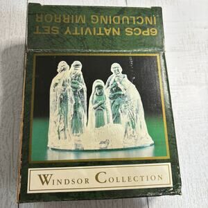 Windsor Collection 6 Piece Glass Nativity Set With Mirror Base